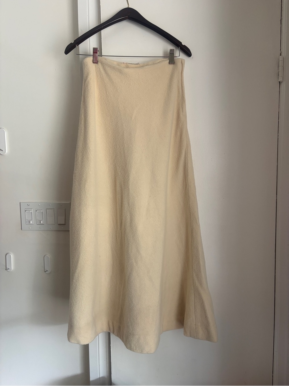Vintage Cream A-Line Midi Skirt - Picture 3 of 11